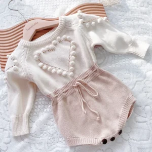 Jumpsuit Girl Romper Bodysuit Cotton Knitted