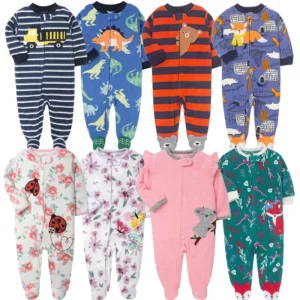 Baby Pajamas Zipper Fleece Romper Warm Winter