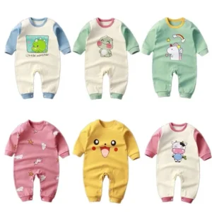 Cartoon Long Sleeve Bodysuits Pajamas