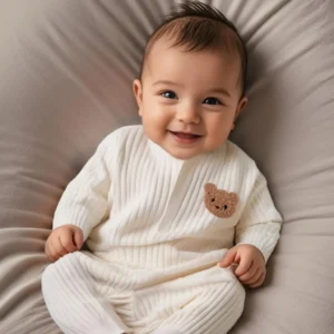 Bodysuits and One Pieces for Boys Girls Newborn Rompers Solid Color 0-24M Long Sleeve